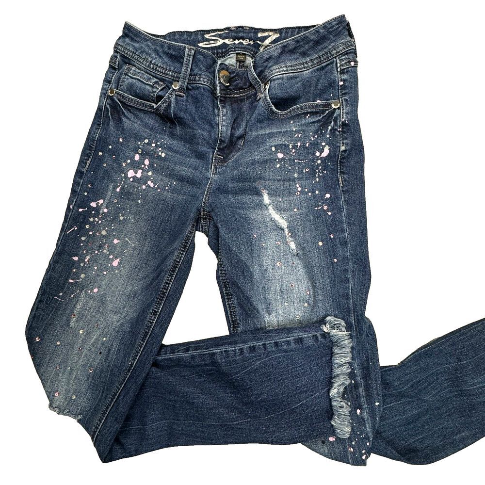 Seven7 Jeans Paintsplash Women's Size 4 (W26xL27) Great condition!